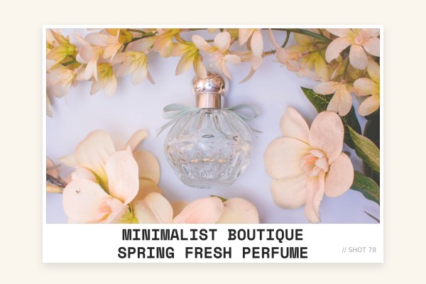 minimalist boutique spring fresh perfume